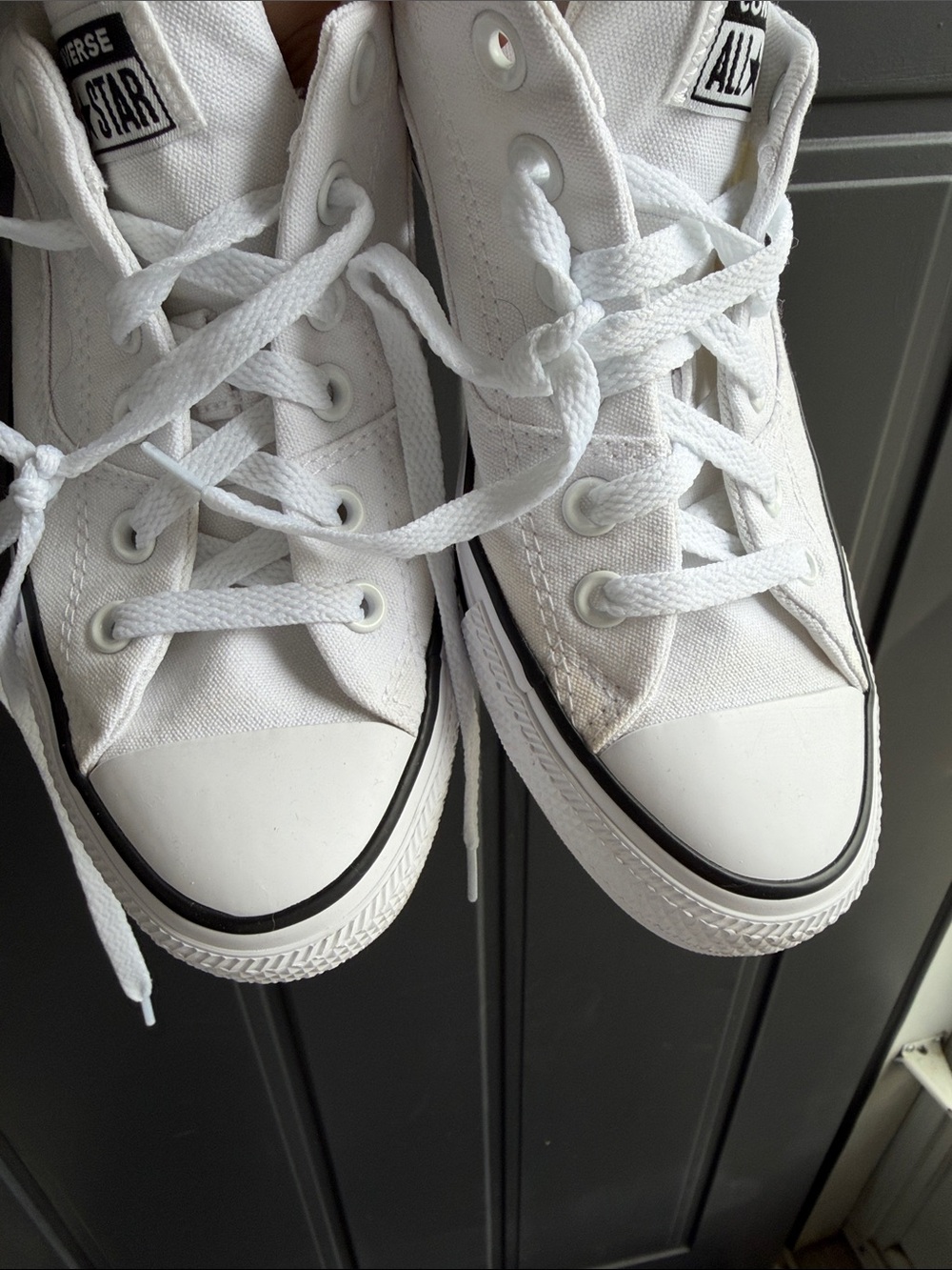 Converse Women’s White Rave Low-Top Sneaker with Black Stripe - Picture 8 of 10